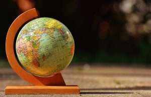 Globe on a desk