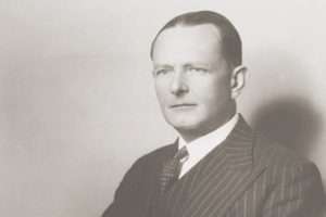 Black and white portrait of Edward Bernard Raczynski