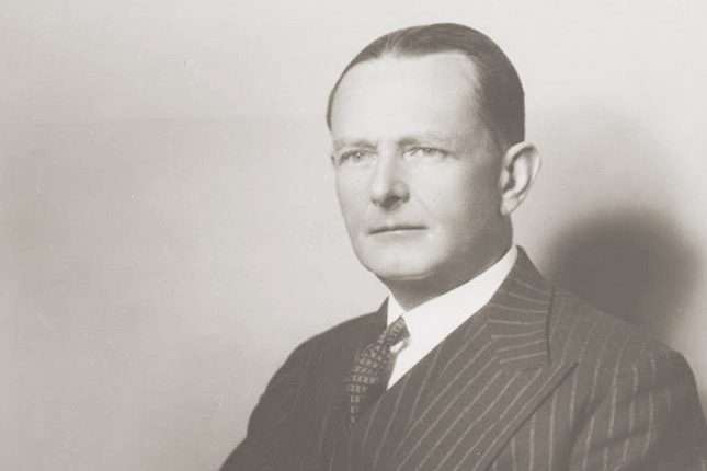 Black and white portrait of Edward Bernard Raczynski