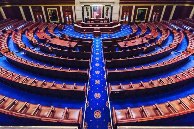 United States House of Representatives with no people inside