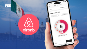 Airbnb app on a phone.