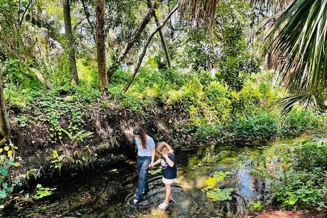 People in a creek.